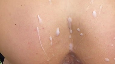 Outdoor doggystyle Fuck with Hot blond Milf - cum on ass