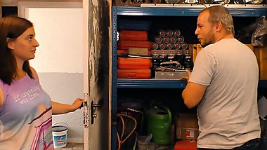 German chubby normal woman next door with saggy tits