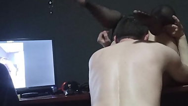 Step Son eats his cum from stepmom&rsquo;s pussy