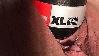 Inserting a can in my pussy