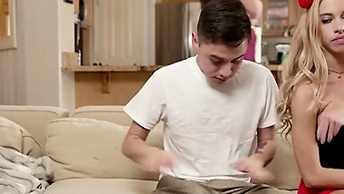 Stepson&rsquo;s GF Says, Your mom sure talks about sex a lot! Maybe she needs some dick