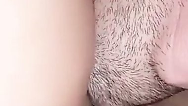 Fisting and fingering wife's big pussy