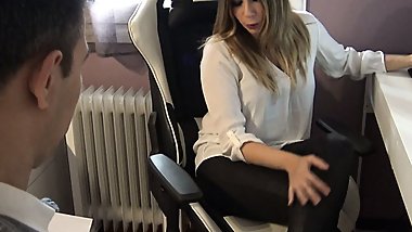 My stepbrother gives me some boots in exchange, I humiliate him