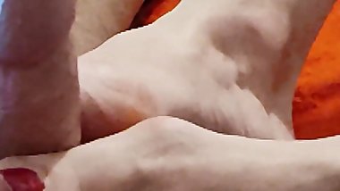 Footjob first of Fucked